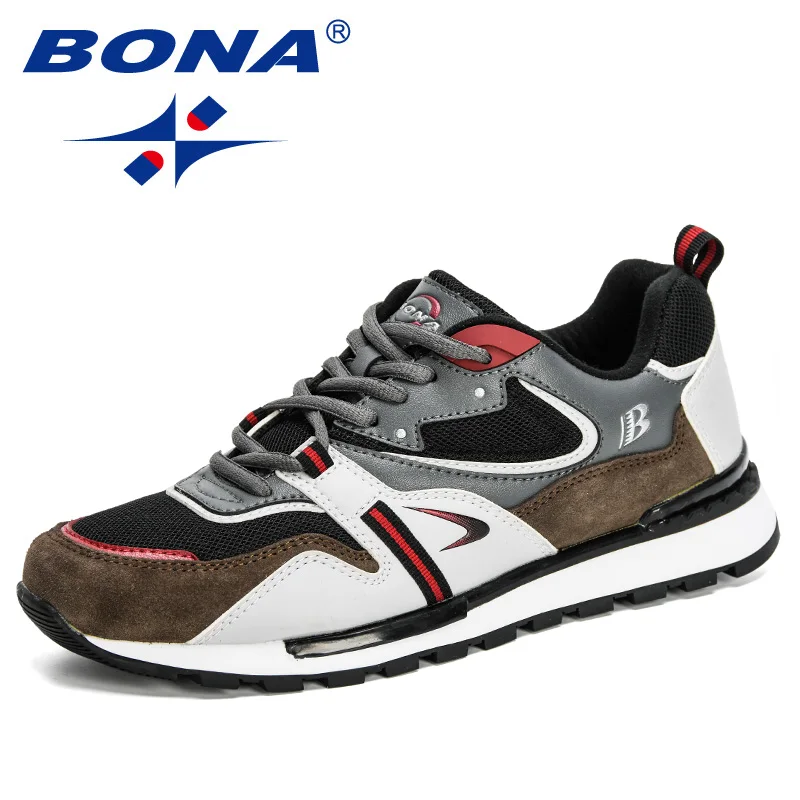 BONA 2024 New Designers Action Leather  Shoes Man  Running Shoes Men Tennis Male - £176.20 GBP