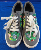 GROUND UP RICK &amp; MORTY TRIPPY PORTAL GRAY GREEN CARTOON NETWORK SHOES 10.5 - $25.24