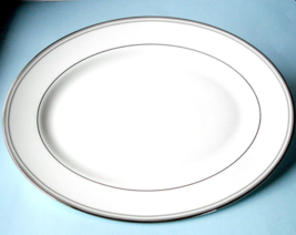 Lenox Federal Platinum Slate Grey Oval Serving Platter 13&quot; USA 1st Quali... - $72.90