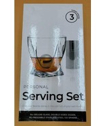 Silver One International Personal Whiskey 3 Pcs Gift Set:Glass Jigger Ic... - $367.95 MXN