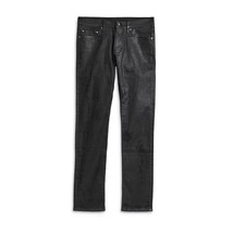 John Varvatos Men&#39;s J702 Slim Straight Edgy Coated Denim Jeans Black 36 - $118.12