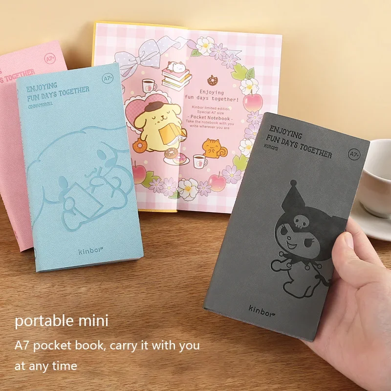 Sanrio Cinnamoroll Kuromi My Melody Handbook Cute Cartoon A7 Portable Pocket - £9.14 GBP