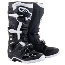 New Alpinestars Tech 7 Black White Enduro Drystar MX Mens Adult Boots Mo... - $459.95
