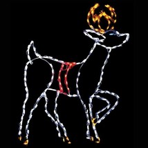 Standing Reindeer for Sleigh Outdoor LED Lighted Decoration Steel Wireframe - $395.99