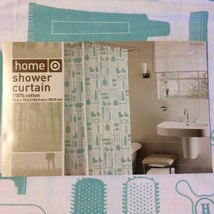 Bathroom Shower Curtain Metal grommets Whimsical Ducks bath Accessories - £17.72 GBP