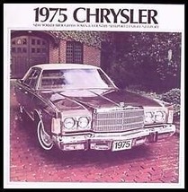 1975 Chrysler Dlx Brochure New Yorker Newport - $10.96