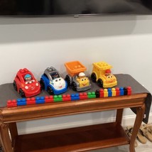 Mega Blocks 1st Builders School Bus, Dump Truck, Police Car, Race Car, 19 Blocks - $49.50