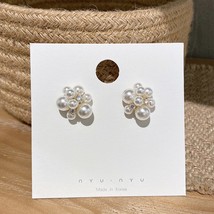 Elegant Romantic Unique Fireworks Pearl Stud Earrings For Woman Korean Fashion J - £9.75 GBP