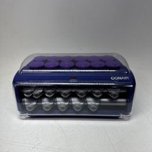 Conair HS33R 12 Jumbo 1.5” Flocked Hot Rollers Hair Curlers W/ 12 Clips Pageant - $24.99