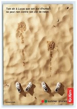 Kickers Summer Stories Beach Scene Sand French Ad Postcard - $5.95
