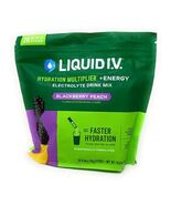 Liquid I.V. Hydration Multiplier + Energy Drink Mix, BlackBerry Peach (2... - $45.71 CAD