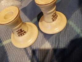 Pfaltzgraff Village Candlesticks Holder Folk Art 3 1/2&quot; - $9.49