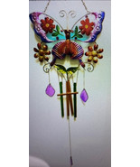 WIND CHIME:  METAL COLORFUL BUTTERFLY  -  NEW! - £15.72 GBP
