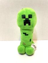 Mojang Minecraft Creeper Green Plush Stuffed Toy 7&quot; Tall Green Black - £6.90 GBP