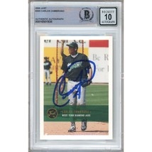 Carlos Zambrano Chicago Cubs Autograph 2000 Just Rookie Card BGS Auto 10 Slab - £78.17 GBP