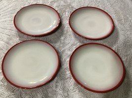 4 Sango Nova Retro Red Salad Plates 7.75&quot; - $16.40
