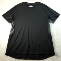 Nike T Shirt Mens Large Black 100% Polyester Short Sleeve Crew Neck Logo... - $14.79