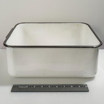 Vaisselle Émaillée Foncé Poêle Tube Blanc Porcelaine Noir Bord - $150.11