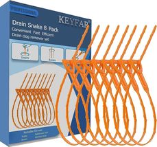 8 Pack 25inch Drain Snake Clog Remover, Drain Hair Remover, Sink Snake D... - $9.90