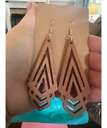 Simple Triangular Wooden Jewelry Trendy  Earrings Light Wood - $6.92