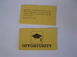 1965 Careers Board Game Piece: Yellow Special Opportunity Card - Moon - £0.80 GBP