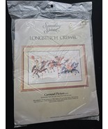Vtg 1984 Something Special Longstitch Crewel Carousel Candamar Designs 4... - $27.32 CAD