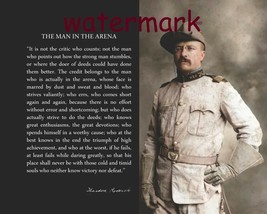 TEDDY ROOSEVELT QUOTE THE MAN IN THE ARENA PUBLICITY PHOTO PRINT 8X10 - $155.93 MXN