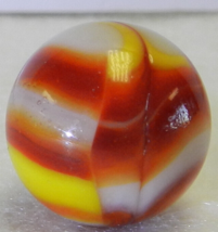 #17955m *Mint* Very Nice Peltier Glass NLR Ketchup and Mustard Marble .63 Inches - £120.15 GBP