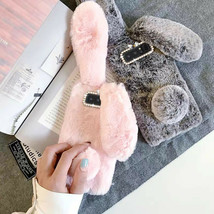 For Samsung Note10/9/8/S10 Plus/S9/S7 Plush Rabbit Bunny Ear Fluffy Case Cover - £28.94 GBP