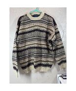 Etchings Vintage 90s Men&#39;s Wool Blend Stripe Grandpa Sweater Size Large - $792.74 MXN