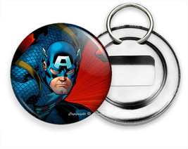 Angry Captain America Fist Superhero Comics New Beer Soda Bottle Opener Key Ring - £12.92 GBP