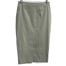 Asos Women Pencil Skirt Green Long Maxi Back Slit Zipper Modest Business Work 10 - £13.19 GBP