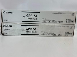 2 New Genuine Canon iR ADV C250,C350,C355 Black Toners GPR-51K 8516B003(... - $1,845.36 MXN