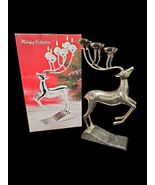 Vintage Godinger Silver Plated Reindeer Stag Candle Holder Holiday Decor - €42,15 EUR