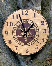 Handmade Wooden wall Clock Baphometh pentagram occult devil home decor g... - $36.64