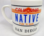 California Native San Diego License Plate Vintage Coffee Mug Tea Cup - $10.00