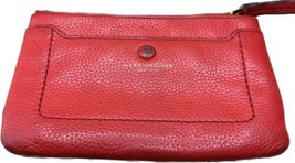 Marc Jacobs Wristlet Clutch Pebbled Leather Empire City Valentine Red - £23.74 GBP