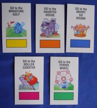 Monopoly Junior Amusement Park Chance Replacement Cards Game Part Pieces 1999 - £4.35 GBP