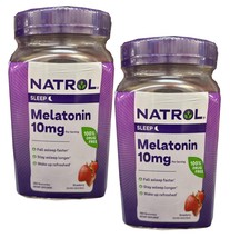 2 Packs Natrol Melatonin Strawberry Flavour 10mg - 180 Gummies - £38.32 GBP