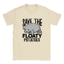 Kawaii cute t shirt save the floaty potatoes tee shirt trend funny Sealion seal - £22.00 GBP