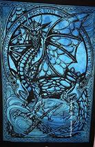 Traditional Jaipur Tie Dye Shenron Dragon Wall Art Poster, Celtic Wall D... - £9.58 GBP