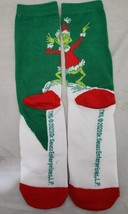 Dr. Seuss Green How The Grinch Stole Christmas Crew Socks Men&#39;s Size 9-1... - £7.75 GBP