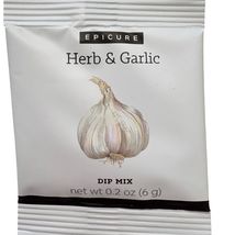 Epicure Herb &amp; Garlic Dip Mix Net Wt 0.2 Oz (6g) - $2.88