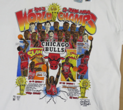 VTG Chicago Bulls World Champions 1993 T-Shirt Caricature Mens XL USA  -... - $2,396.06 MXN