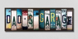 Dads Garage License Plate Tag Strips Novelty Wood Signs - £44.06 GBP