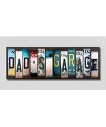 Dads Garage License Plate Tag Strips Novelty Wood Signs - £44.19 GBP