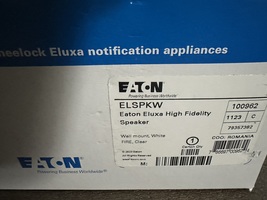 Eaton Wheelock Eluxa ELSPKW High Fidelity Speaker, White, Wall, FIRE - $28.00