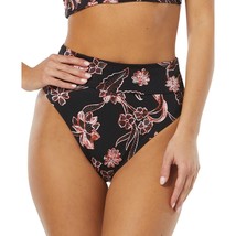 Sundazed High-Waisted Floral Bikini Bottoms S Black &amp; Pink - $7.84
