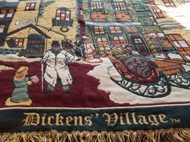 Department 56 Dickens Village Series Woven Throw Cotton Blanket 50&quot; x 70&quot; - £21.88 GBP