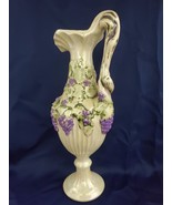 Grapevine Pattern Vase Pitcher Roman Style By Arnel&#39;s - $23.33